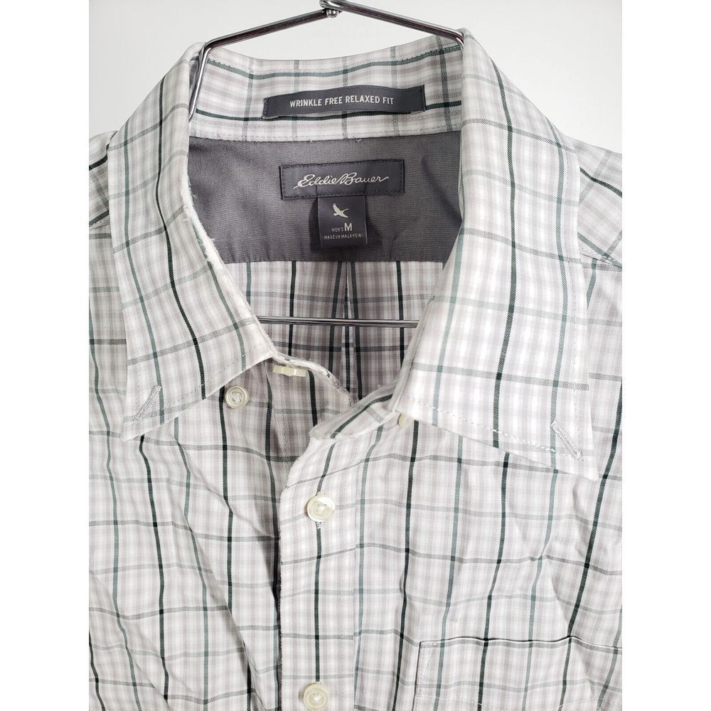 Eddie Bauer Casual Shirt Button Up Long Sleeve Mens Size M‎ Medium Plaid - Picture 3 of 8